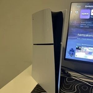 White Gaming Console PS5